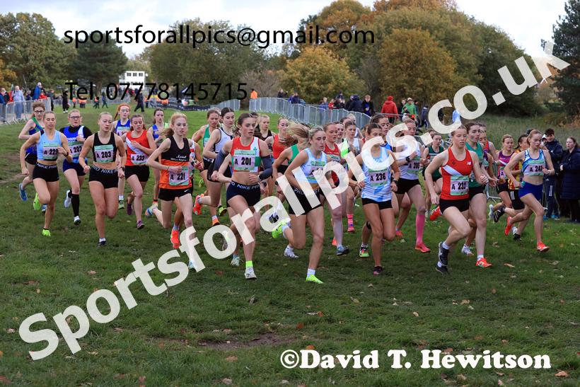 Junior Womens 2025 National Cross Country Relays, Berry Hill Park, Mansfield. Photo: David T. Hewitson/Sports for All Pics
